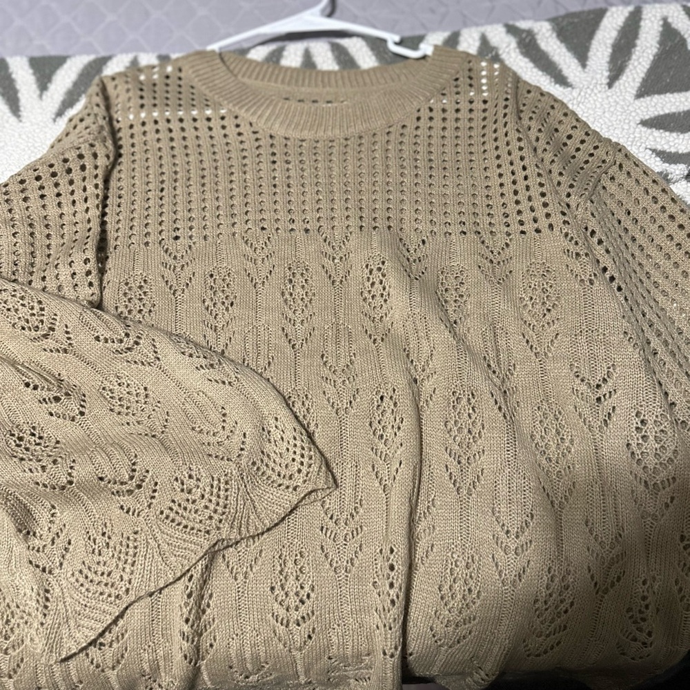 SHEIN Women's Beige Knit Sweater